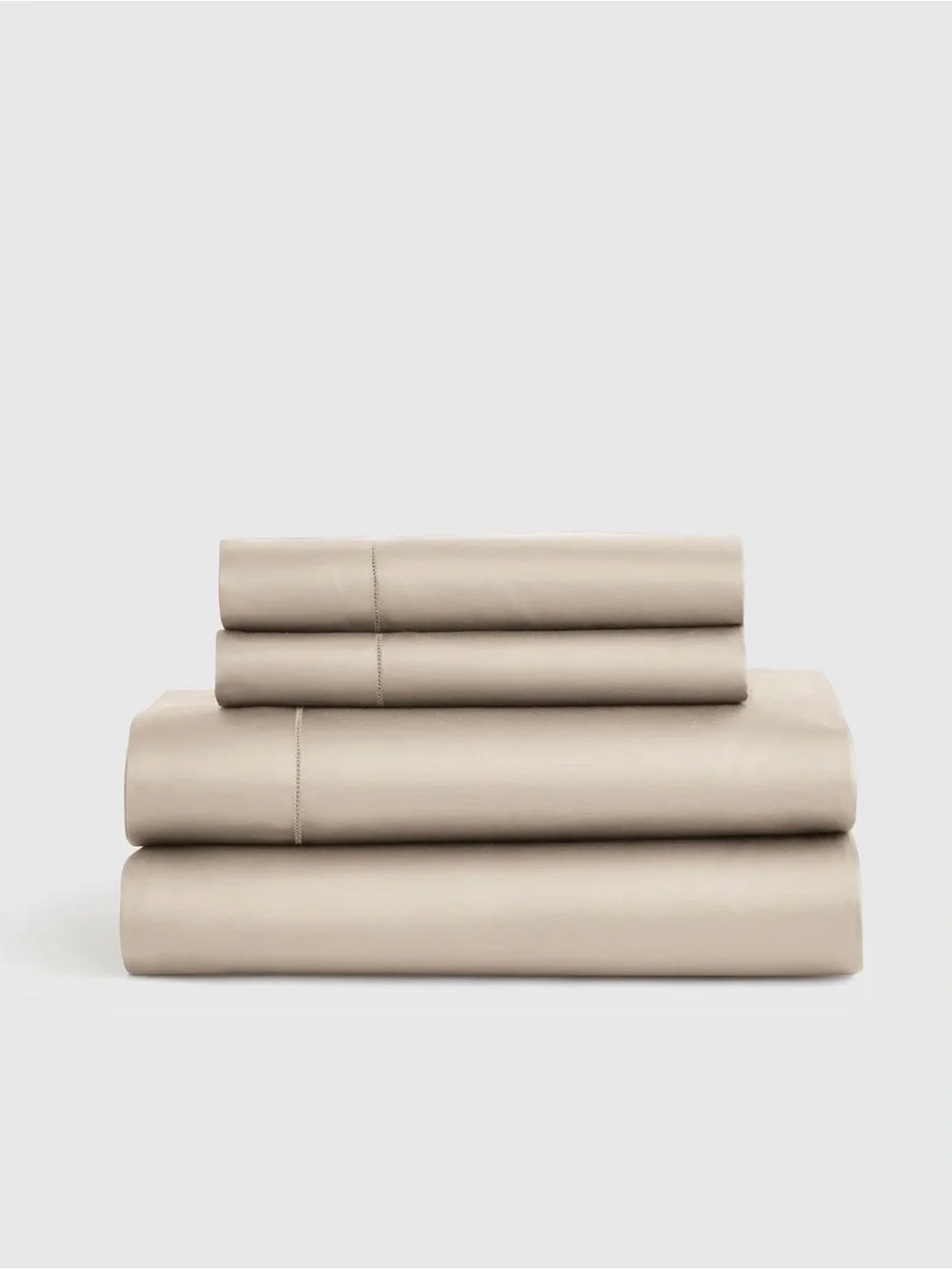 Signature Giza Cotton Sateen Sheet Set in Sand- Full